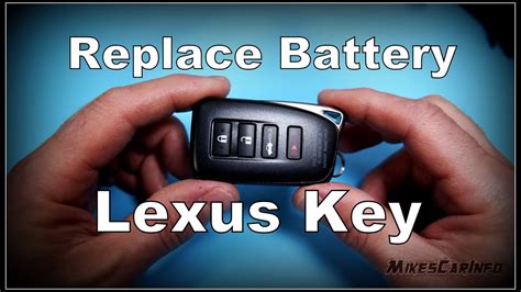 replacing lexus key fob battery